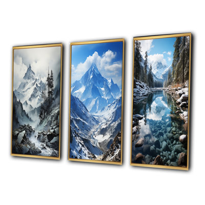 «Canada Majestic Peaks», 3 pièces sur toile