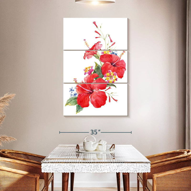 Harnek Exotic Hibiscus, 50" H x 32" W