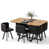 Wood/Matte Black
