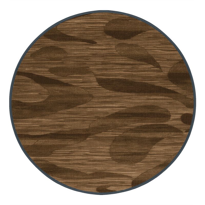 Tapis abstrait lavable à la machine, Rond 7 pi