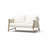 Naomie 4-Piece Acacia Loveseat Seating Set with Olefin Linen