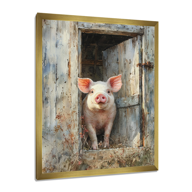 Donia - Animals Canvas Prints, 20" H x 12" W, Single Picture Framed Print, Gold