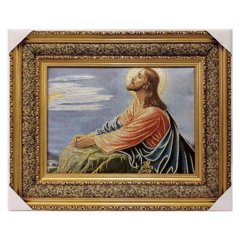 Tapisserie encadrée en mélange de Jésus