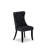 7 Piece Dinette Set Includes a Rectangle Dining Table and 6 Polyester Fabric Upholstered Parson Chairs, Black-130188972-130188975-130188976