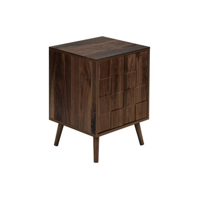 Accent Table, End, Side Table, Small, Storage, Lamp, Walnut Laminate, Modern