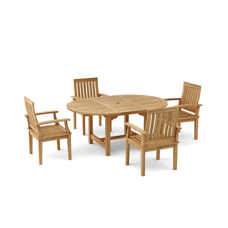 Bahama Outdoor 5 - Piece Teak Dining Set