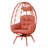 Oversized 360° Swivel Rattan Egg Chair Wicker Indoor Outdoor Patio Lounge Chair With Removable Thick Cushions-2009693514-2009693513