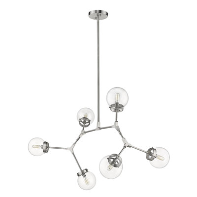 Lustree linéaire 6 lumières spoutnik modern Carbaugh