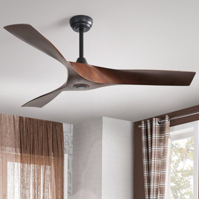 Kemp 52'' 3-Blade Matte Modern Ceiling Fan with Remote Control