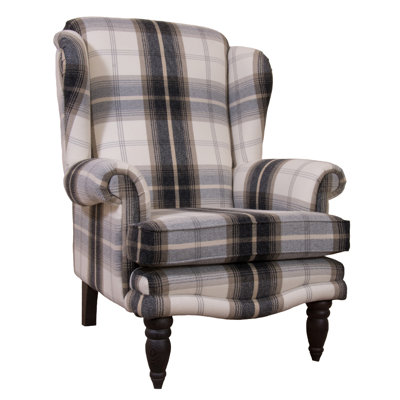 Clarkfield Upholstered Cotton Blend Wingback Chair