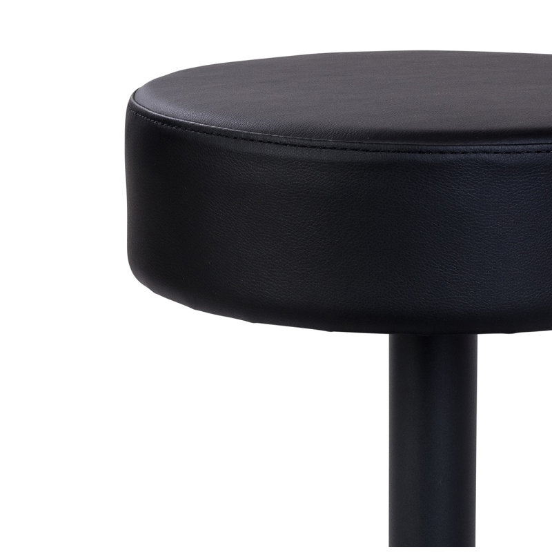 Egeo Steel Accent Stool, Black