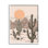 Sunset Desert Sky Mountain Range Canyon Cactus Plants Giclee Texturized Art by Ziwei Li