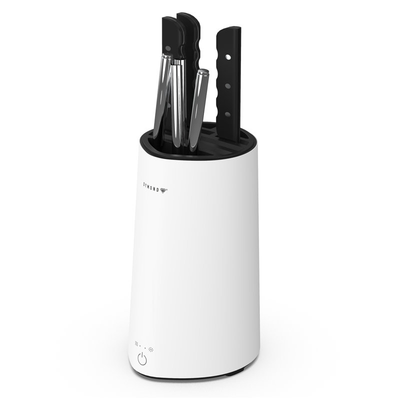 DYMOND Built-in UV Knife Block Holder, White