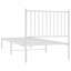 Metal Bed Frame with Headboard White-276808362