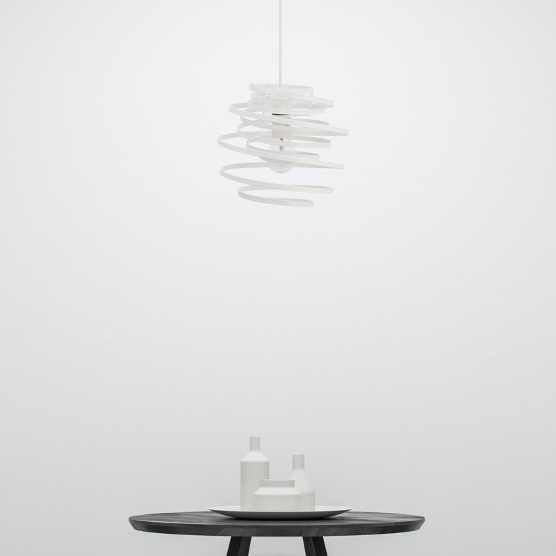 25cm H Metal Novelty Pendant Shade ( Uno ), White
