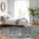 Machine Washable Indoor/Outdoor Cicel ACN1153 Navy