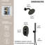  Système de douche à pression équilibrée, robinet de douche à pluie de 6 pouces avec valve brute-116781423