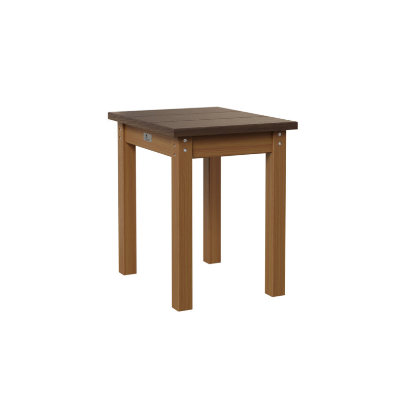 Berlin Gardens Economy End Table, Brazilian Walnut, Natural Teak