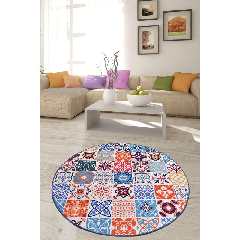 Elegant Hall Carpet (3.3 x 4.9 ft), 100% Polyester, 0.2 in Pile Height | Antibacterial, Non-Slip Underside, Machine Washable | Ideal for Living Rooms & Entryways, Soft & Durable Design, Easy to Clean