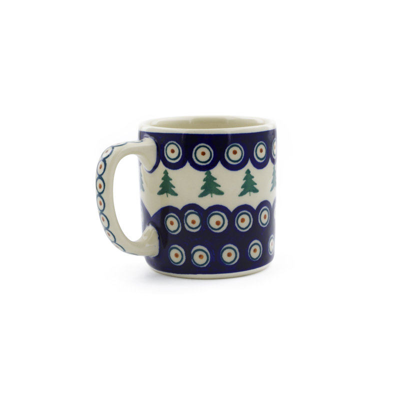 Handmade Stoneware Coffee Mug, 1, Peacock Pines