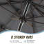 Parasol de marché à 3 niveaux avec bouton-poussoir inclinable et manivelle-425146754-425146767