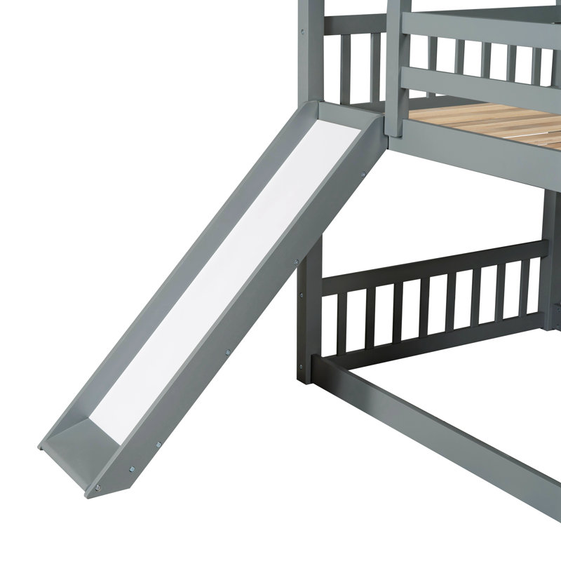 Slat Bed, Gray
