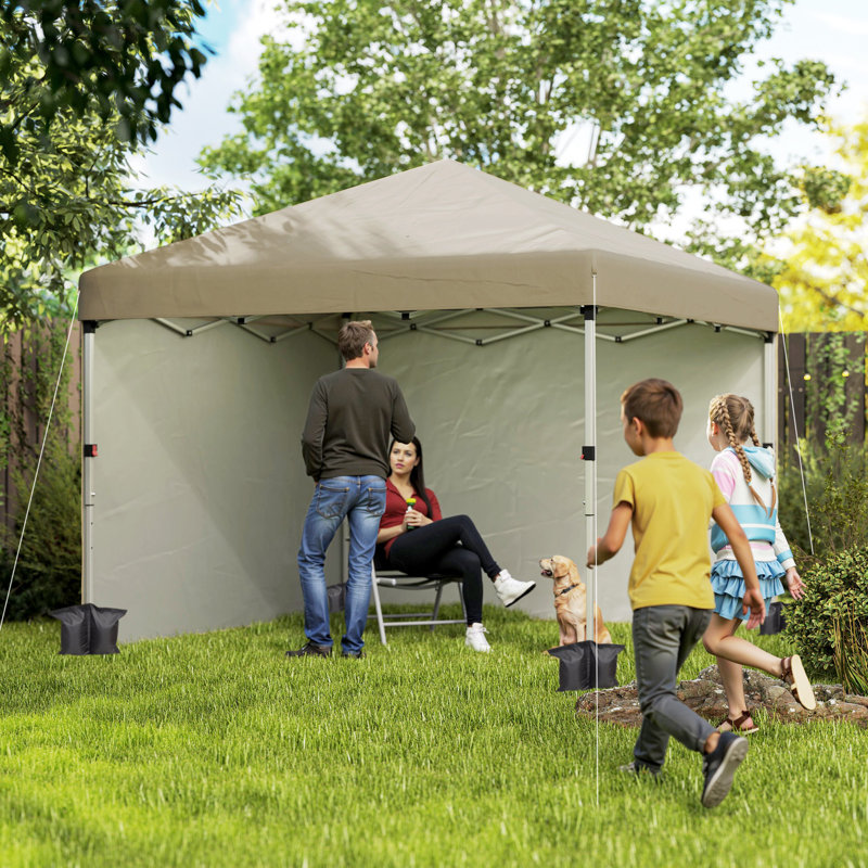 Pop Up 25 Ft. W x 25 Ft. D Steel Soft-top Canopy