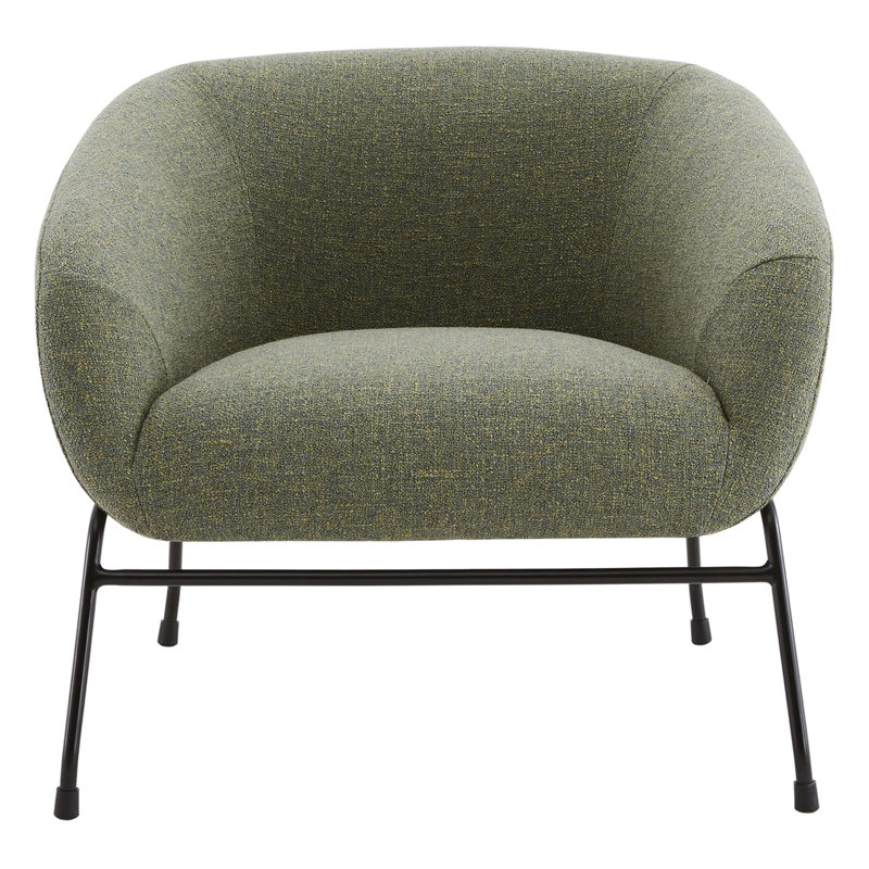 Fauteuil demi-tonneau Avram, Tweed chanvre Nathan
