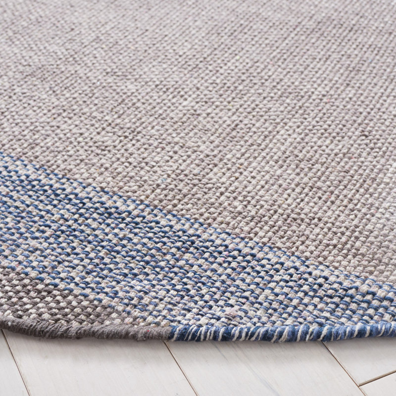 Zoltán Hand Woven Cotton Striped Rug, Rectangle 4' x 6'