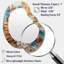 Tourbillon orange, bleu sarcelle, tourbillon I - décoration abstraite en métal - miroir mural moderne asymétrique