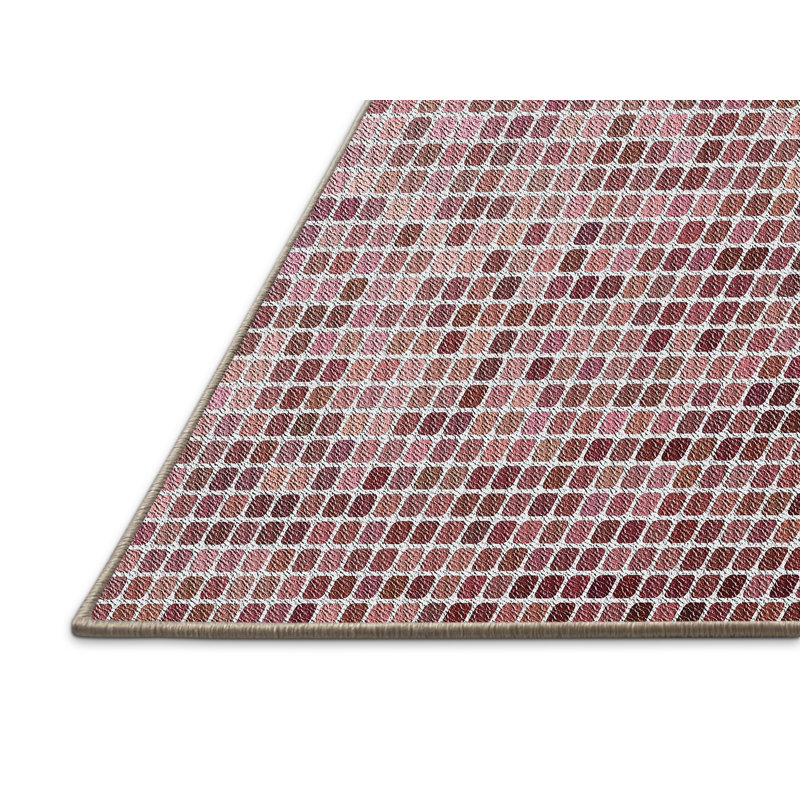 Geometric Indoor Rug, Rectangle 2' x 4'