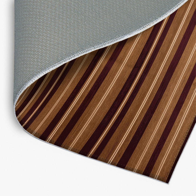 Tapis intérieur / extérieur brun HorizontalStripes, Rectangulaire 2 pi x 3 pi