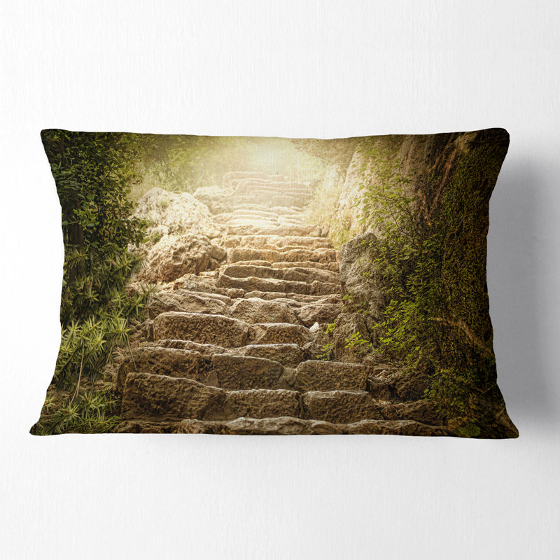 Landscape Holy Light and Upstairs Printed Lumbar Pillow