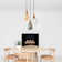 Cluster 3 Light Dimmable Glass Pendant with Different Lampshades Colors