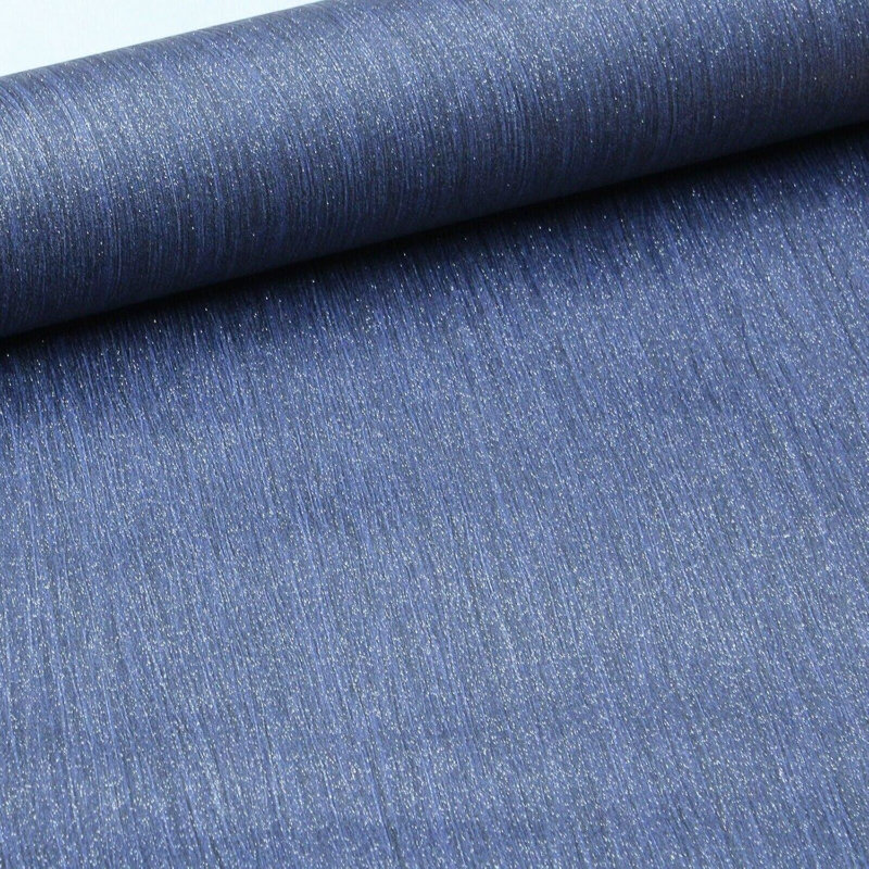 Luxury Navy Royal Blue Glitter Wallpaper Shimmer Vertical Textured Fine Sparkle Feature Wall Vinyl E95101
