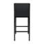 Tabouret de bar en polyuréthane noir avec structure en métal robuste, siège en éponge épaisse pour le confort, bar adapté, structure à pieds avec 2 chaises, établissements de salle à manger raffinés (2 pièces