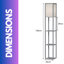 Androniki Modern Floor Lamp For Living Room With 3 Shelves and USB Ports