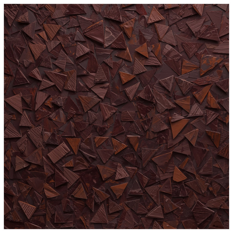 Édredon brun en mosaïque triangulaire, Simple extra long