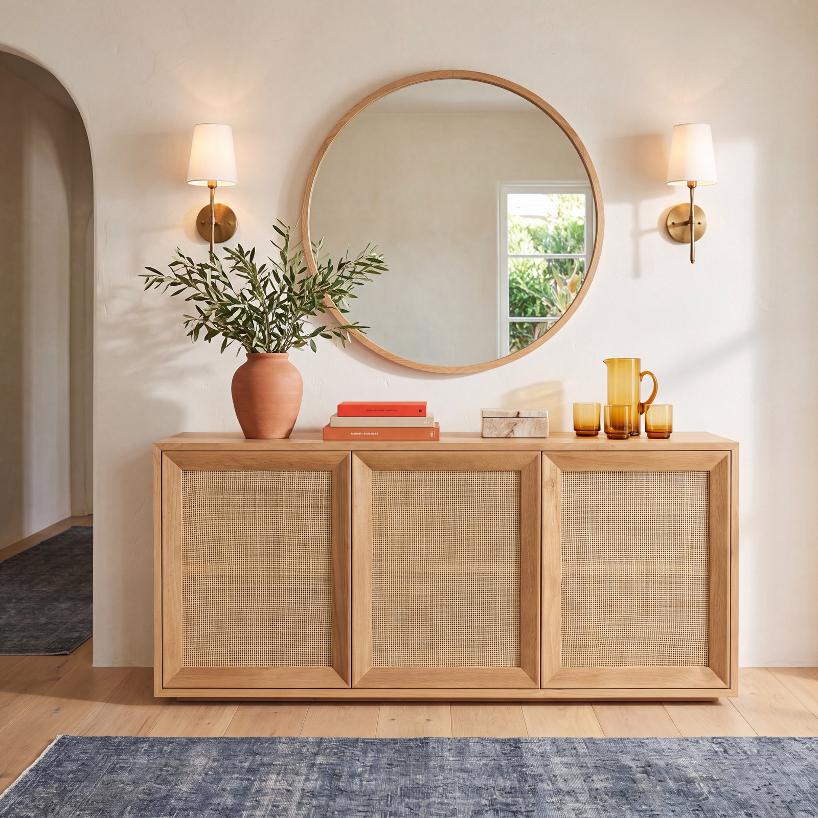 Cane Sideboard Cabinet