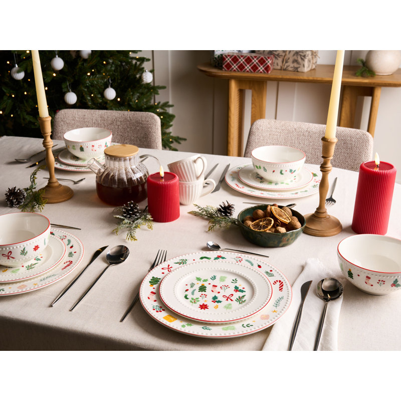 Piece Porcelain Dinnerware Set - Service for 4