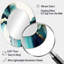 Sarcelle et or abstrait Expression IV - miroir mural ovale moderne sarcelle-360318205