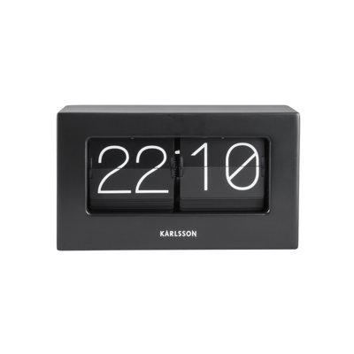 Boxed Digital Metal Quartz movement / Crystal Tabletop Clock in Black