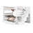 Tena Solid Wood Standard Stairway Bunk Beds Full over Full, 4 Drawers in the Steps, 2 Under-Bed Drawers, White-2041697640-2101209410