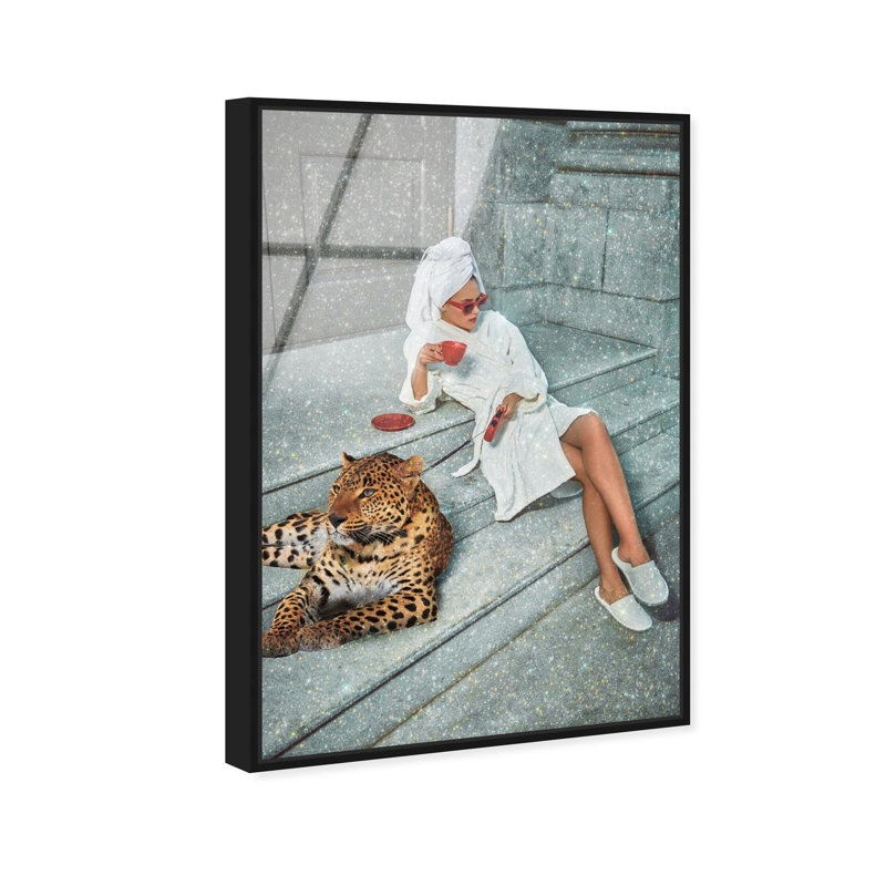 Oliver Gal Dawn Espresso Proclamation Fashion & Animals - Framed Acrylic Glass Wall Art, Black, 24" H x 16" W