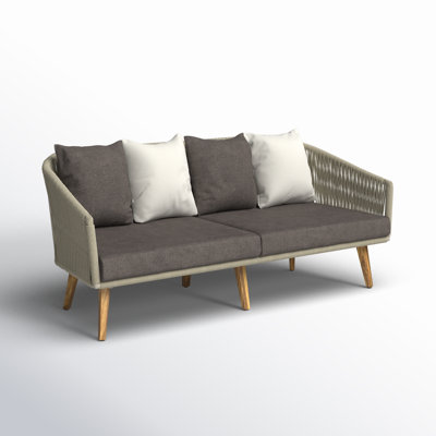 Alpert 66" Wide Outdoor Patio Sofa with Cushions