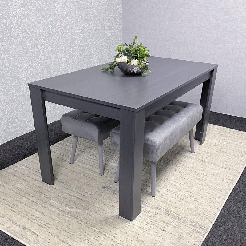 Saryah 4 - Person Dining Set, Charcoal, 75" H x 117" L x 77" W