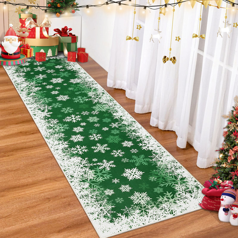 Tapis Christmas Christmas, Vert, Tapis de couloir 2 pi x 10 pi