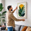 Golden Bloom Botanical - Wrapped Canvas-131763503-131763513