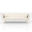 Canapé-lit moderne convertible pliable de 72 pouces avec un design capitonné, style rétro américain, velours beige, idéal pour les petits espaces et une utilisation polyvalente-718030075