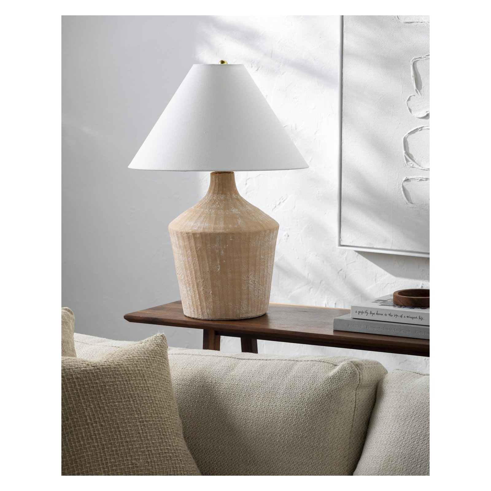 Ceramic Table Lamp, 26" H x 18" W x 18" D